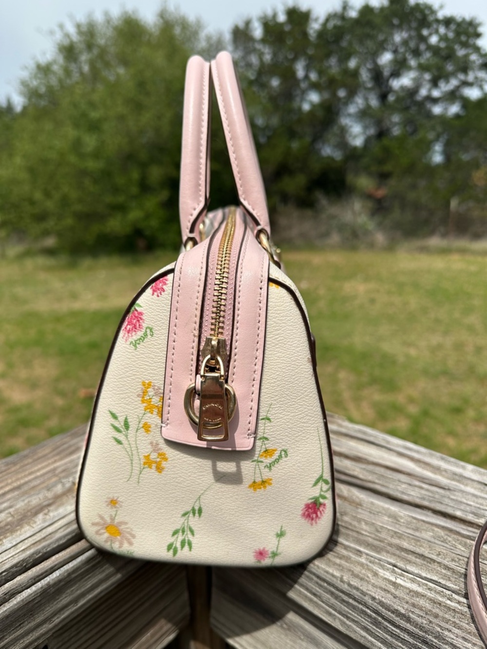 Coach Rowen Floral Satchel Handbag - Picture 2 of 8